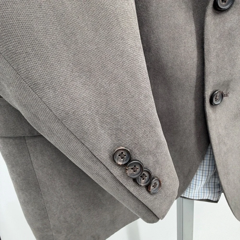Lauren Ralph Lauren Blazer 46R Gray Sport Coat Classic 2 Button